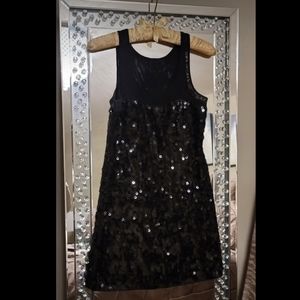 Express Short Little Black Dress with Sequins